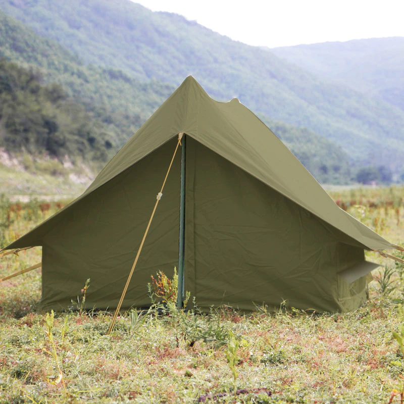 Cheap Goat Tents Outdoor Camping Retro Tent 2 Person Self Driving Camping Protection against Heavy Rain Cabin Type A  Shaped Tent Oxford Cloth   
